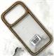 Задняя крышка Iphone 15 Pro Max прозрачная, силиконовый цветной борт со стразами и окантовка камеры, коричневая
