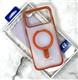 Задняя крышка Iphone 17 Pro Max Tadagee Snap Case, прозрачно-матовая, кольцо-подставка, цветная окантовка, оранжевая