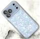 Задняя крышка Iphone 17 Pro Max перламутровая, защита камеры, металл. кнопки, голубая
