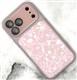 Задняя крышка Iphone 17 Pro Max перламутровая, защита камеры, металл. кнопки, нежно-розовая