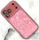 Задняя крышка Iphone 17 Pro Max перламутровая, защита камеры, металл. кнопки, розовая