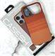 Задняя крышка Iphone 16 Pro CASESHIELD под карбон, с MagSafe, в коробке, оранжевая