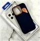 Задняя крышка Iphone 17 Tadagee Snap Case с MagSafe, под кожу, металл. вставка с перфорацией, синяя