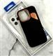 Задняя крышка Iphone 17 Tadagee Snap Case с MagSafe, под кожу, металл. вставка с перфорацией, черная