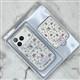 Задняя крышка Iphone 16 Pro Max BEST-case, прозрачная с MagSafe+картхолдер, розовые цветы