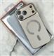 Задняя крышка Iphone 16 Pro FASHION CASE, матовая, глянцевая защита камеры + MagSafe из страз, золотая