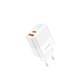 Блок питание USB (сеть) Earldom ES-EU32C-C 38W с кабелем Type C - Type C, USB выход/Type C выход, белый