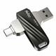 USB 3.0 32GB Netac US11 Dual чёрный/серебро (USB 3.0 / Type C)
