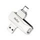 USB 3.0 64GB Netac U782C Dual, USB + TypeC, серебро