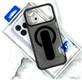 Задняя крышка Iphone 17 Pro Max Tadagee Snap Case, прозрачно-матовая, MagSafe, отдел для карт, подставка, черная