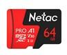 Карта памяти MicroSD 64GB Netac P500 Extreme Pro Class 10 UHS-I A1 V30 (100 Mb/s) без адаптера