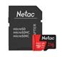 Карта памяти MicroSDXC 256GB Netac P500 Extreme Pro Class 10 UHS-I A1 V30 (100 Mb/s) + SD адаптер