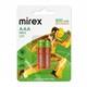 Аккумулятор Ni-MH Mirex HR03 / AAA 800mAh 1,2V 2 шт (2/20/100), ecopack