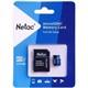 Карта памяти MicroSD 32GB Netac P500 Standard U1/Class 10 (90 Mb/s) + SD адаптер