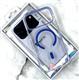 Задняя крышка Kadi Ou Iphone 17 Pro Max/18 Pro Max пластиковая, прозрачная, цветной MagSafe, голубая