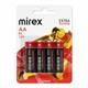 Элемент питания Mirex R6 / AA 1,5V 4 шт (4/48/480), ecopack