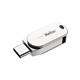 Флеш-накопитель USB 3.0 32GB Netac U785C Dual, USB + TypeC, серебро
