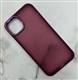 Накладка с силиконовыми краями для iPhone 12/12 Pro (6.1) прозрачно-матовая, бордовый