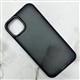 Накладка с силиконовыми краями для iPhone 12 Pro Max (6.7) прозрачно-матовая, черный