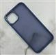 Накладка с силиконовыми краями для iPhone 12/12 Pro (6.1) прозрачно-матовая, серо-голубой
