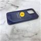 Силиконовый чехол Iphone 18 Pro Max Silicone Case без защиты камеры, с логотипом, в блистере, темно-синий