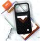 Задняя крышка Iphone 16 Pro Max PROTECTIVE CASE под кожу с MagSafe+картхолдер с узором, серая
