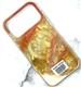Задняя крышка Iphone 16 Pro Max перламутровая, с разводами, MagSafe, силиконовый борт, в тех.паке., оранжевая