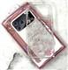 Задняя крышка Iphone 16 Pro Max CASE PARTNER пластиковая, прозрачная со стразами и рисунком, Flower розовая
