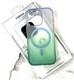 Задняя крышка Iphone 16 Pro Max iPefet прозрачно-матовая с MagSafe, ребристая поверхность, двухцветная, голубая