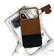 Задняя крышка Iphone 17 Pro/18 Pro Kadi Ou под кожу с MagSafe, бархат внутри, с прострочкой, коричневый