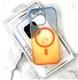 Задняя крышка Iphone 16 Pro Max iPefet прозрачно-матовая с MagSafe, ребристая поверхность, двухцветная, оранжевая