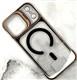 Задняя крышка Iphone 17 Pro Max Бампер, прозрачная с MagSafe, камера-подставка, в тех.паке., золото