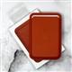 Визитница Leather Wallet под кожу с логотипом и Magsafe, в упаковке, светло-коричневая