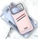 Силиконовый чехол Iphone 17 Pro Max/18 Pro Max CASE BOSS несъемный картхолдер под две карты, в коробке, розовый