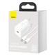 Сетевое ЗУ Baseus Super Si Quick Charger 1C 25W EU Sets White?With Mini White Cable Type-C to Type-C 3A 1m White?