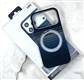 Задняя крышка Iphone 17/18 CASESH под карбон, MagSafe-подствка 360, в коробке, синяя