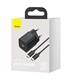 Сетевое ЗУ Baseus Super Si Quick Charger 1C 25W EU Sets Black?With Mini White Cable Type-C to Type-C 3A 1m Black