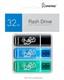Флеш-накопитель USB 32GB Smart Buy Glossy комплект 3 шт. (чёрный / синий / зелёный)