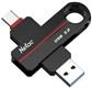 Флеш-накопитель USB 3.2 64GB Netac US18 Dual чёрный (USB 3.0/3.2 + Type C)