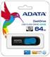 Флеш-накопитель USB 3.0 64GB A-Data UV128 чёрный/синий