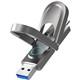 Флеш-накопитель USB 3.2 256GB Netac US9 Solid State (USB 3.0/3.2 + Type C) металл