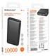 Аккумулятор внешний Borofone BJ78 Clever, 10000mAh, пластик, 2.0А, 2 USB выхода, цвет: чёрный (1/66)