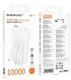 Аккумулятор внешний Borofone BJ79 Clever, 10000mAh, пластик, 2.0А, 1 USB выход, Type-C, кабель USB, Type-C, 8 pin, цвет: белый (1/66)