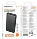 Аккумулятор внешний Borofone BJ80 Clever, 10000mAh, пластик, PD20Вт, 2 USB выхода, Type-C, цвет: чёрный (1/66)