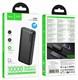 Аккумулятор внешний HOCO J158A Runner, 10000mAh, пластик, индикатор, 2 USB, цвет: черный (1/46)