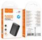 Аккумулятор внешний HOCO J158 Runner, 5000mAh, пластик, индикатор, USB, цвет: черный (1/105)