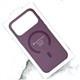 Задняя крышка Iphone 18 Pro Clear case с MagSafe + анимация, открытый низ, в коробке, бордовая