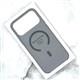 Задняя крышка Iphone 18 Pro Clear case с MagSafe + анимация, открытый низ, в коробке, черная