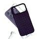 Силиконовый чехол Iphone 18 Pro WOVEN CASE, плетеный под кожу, с MagSafe, в коробке, фиолетовый