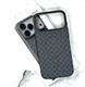 Силиконовый чехол Iphone 18 Pro WOVEN CASE, плетеный под кожу, с MagSafe, в коробке, серый